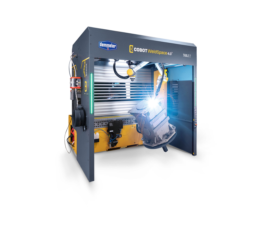 Schweißzelle COBOT WeldSpace 4.0 von Demmeler mit Schweißroboter
